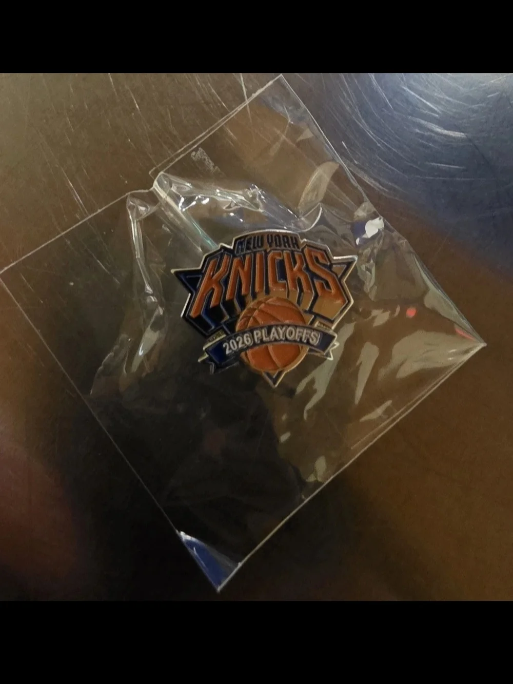 2026 Playoffs Enamel Pin - Orange & Blue
